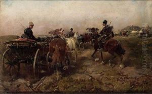 Cossacks Returning Home On Horseback by Alfred Wierusz-Kowalski