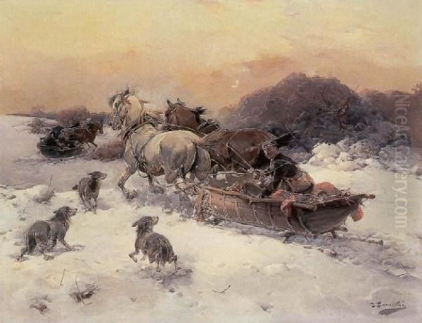 The Sleigh Race - view 1