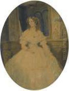 Portrait Of A Lady by Mihaly von Zichy