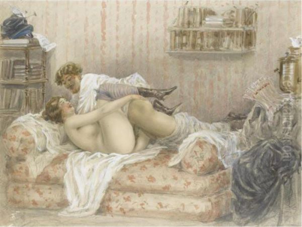 The Lovers by Mihaly von Zichy