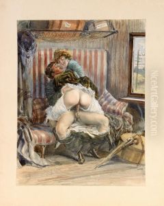 Traveling First Class by Mihaly von Zichy