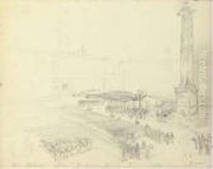 An Album Of Twenty Eight Studies Of An Imperial Review by Mihaly von Zichy