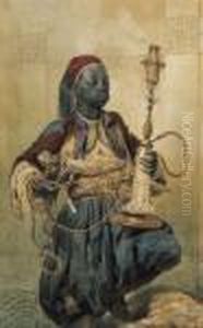 Nubian With Water Pipe Nubian With Water Pipe
