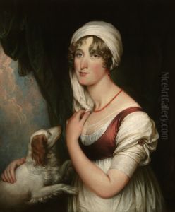 Sarah Trumbull with a Spaniel by John Trumbull