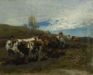 Ochsenviergespann.