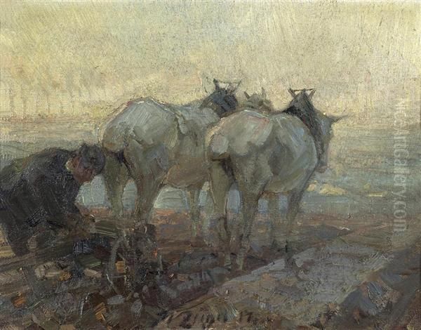Farmer With Horses. 1917. - view 1