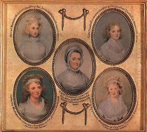 Five Miniatures Framed Together 1791-93