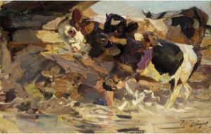 Widerwillig Unter Die Brucke by Heinrich Johann Von Zugel