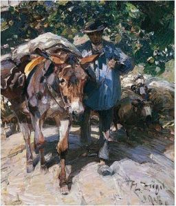 Heimkehr Vom Markt (returning From The Market) by Heinrich Johann Von Zugel