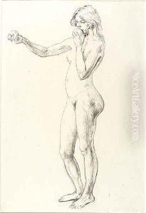 Standing Nude Girl by Henry Tonks