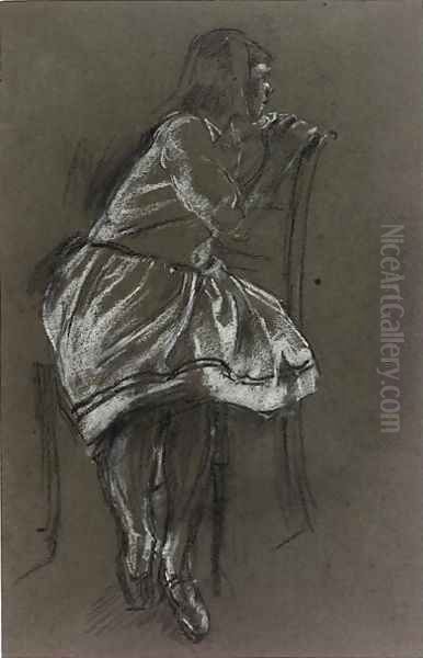 Girl Sitting on a Chair - view 1