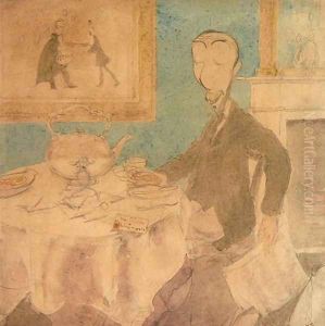 Sir William Ramsey receiving news of the Nobel Prize, 1904 by Henry Tonks