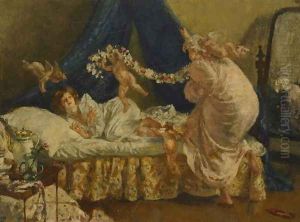 The Arrival of Cupid, from Memories of my Dead Wife, c.1906 by Henry Tonks