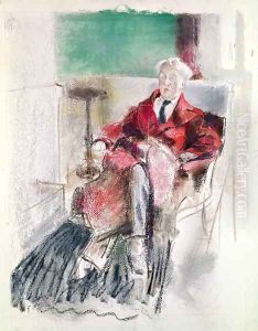 Portrait of George Moore (1852-1933) c.1920 by Henry Tonks