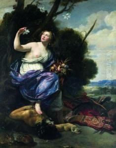 < Allegorie De La Paix Et De L'abondance >. < Allegorie De La Paix Et De L'abondance >.