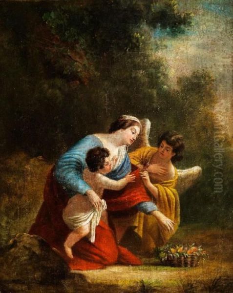 Maria Mit Dem Jesuskind In Einerwaldlandschaft - view 1