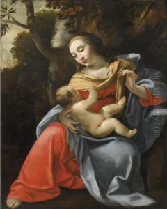 Madonna And Childi by Aubin Vouet