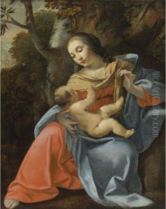 Madonna And Child by Aubin Vouet