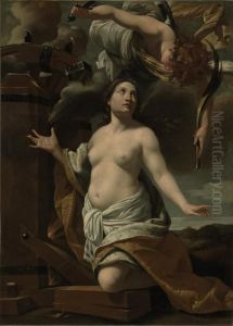 The Martyrdom Of Saint Catherine by Aubin Vouet
