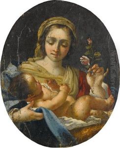 The Madonna Of The Rose by Aubin Vouet