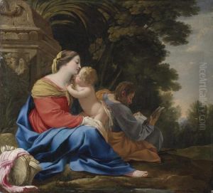 The Rest On The Flight Into Egypt by Aubin Vouet