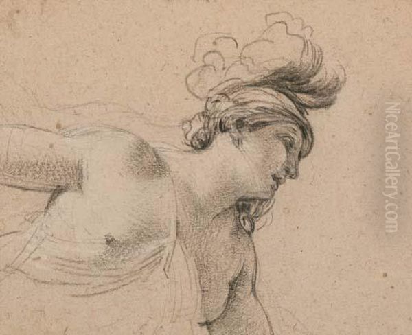 Une Femme En Buste, Vue De Trois-quarts Vers La Droite - view 1