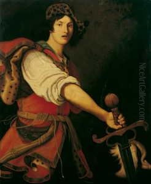Umkreis David Mit Dem
Abgeschlagenen Haupte Des Goliath. Ol Auf Leinwand . H 125; B 101 Cm - view 1