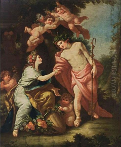 Flora And Zephyr Together With Putti - view 1