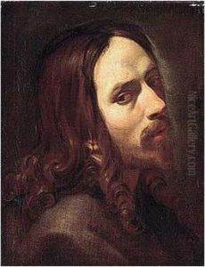A Study Of A Bearded Man, Head And Shoulders by Aubin Vouet