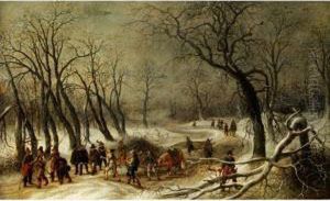 Winterlandschaft Mit Soldaten Winterlandschaft Mit Soldaten