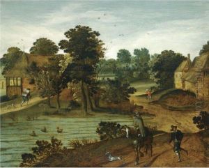 A Wooded Landscape by Sebastien Vrancx