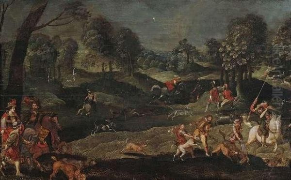 Hunting In A Forest Landscape - view 1