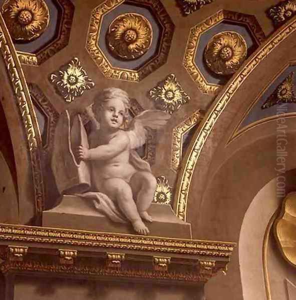 A putto on the Chapel wall - view 1