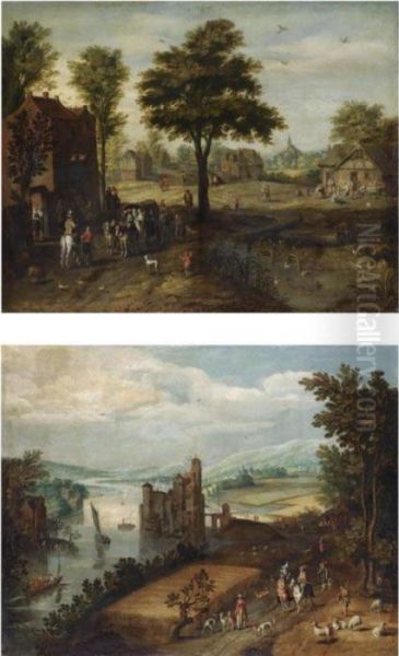 A Village Street In A Wooded Landscape - view 1