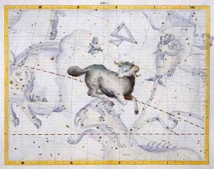 Constellation of Aries, plate 4 from Atlas Coelestis, by John Flamsteed 1646-1710, published in 1729