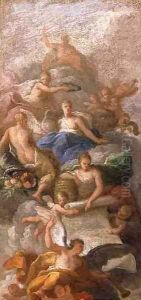 A Sketch of Gratitude Crowned by Peace, with Other Allegorical Figures of Industry, Fame and Plenty, c.1712-13 by Sir James Thornhill
