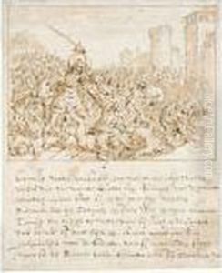 A Battle Between The Trojans And The Latins