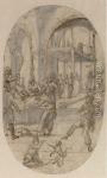 A Party In A Courtyard - view 1