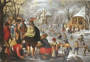 A Winter Landscape by Sebastien Vrancx