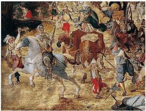 Studies Of Peasants And Soldiers by Sebastien Vrancx