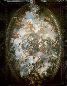 Ceiling of the Painted Hall, 1707-14 by Sir James Thornhill