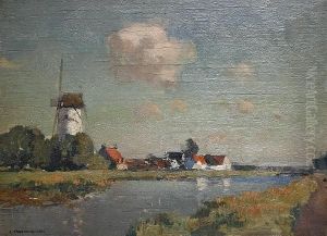 Dutch River Landscape by Cornelis Vreedenburgh