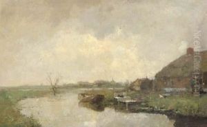 A Farmhouse By A River