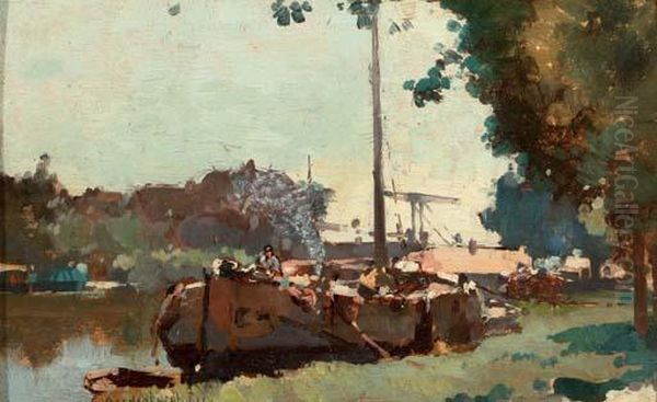 Moored Along A Riverbank - view 1