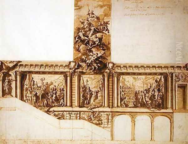 Design for Ceiling Walls and Staircase - view 1