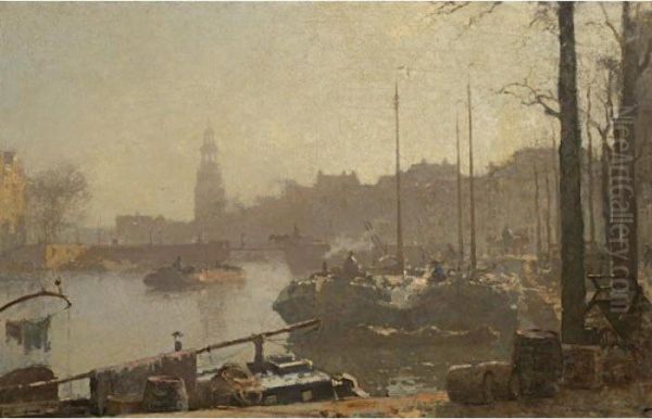Amsterdam With The Montelbaanstoren In The Distance - view 1