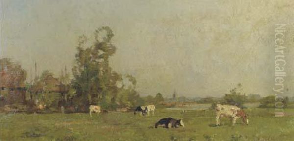 Cows In A Summer Meadow - view 1
