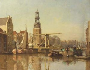 A View Of The Montelbaanstoren And The Oudeschans, Amsterdam