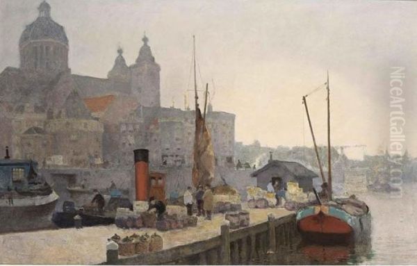 A View Of Amsterdam With The St. Nicolaas Church - view 1