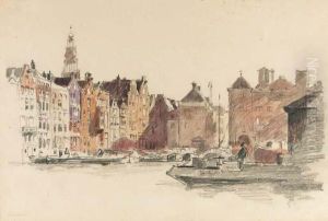 The Damrak With The Beurs Van Berlage, Amsterdam, The Oude Kerkbeyond The Damrak With The Beurs Van Berlage, Amsterdam, The Oude Kerkbeyond